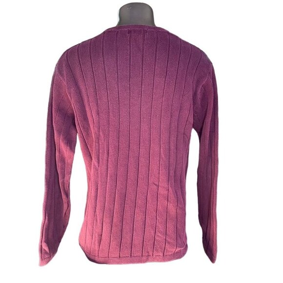 Mens Eddie Bauer Warm Sweater Ribbed Crewneck Red Maroon Size Tall XL u - Picture 2 of 7